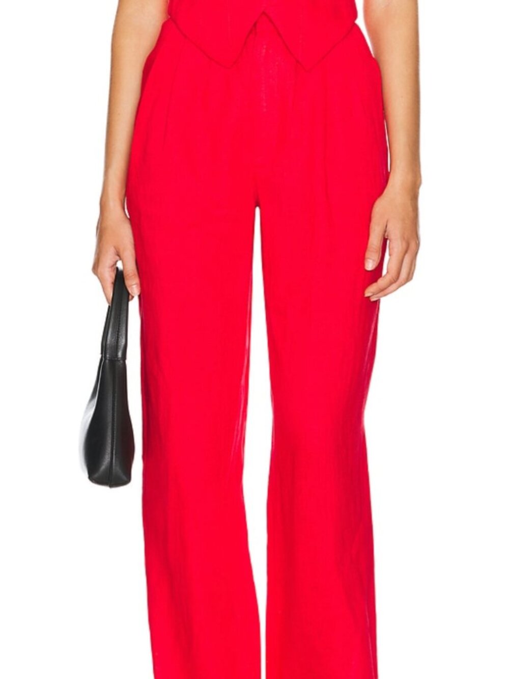 RONNY KOBO Krew Pant Bright Red Linen Trouser